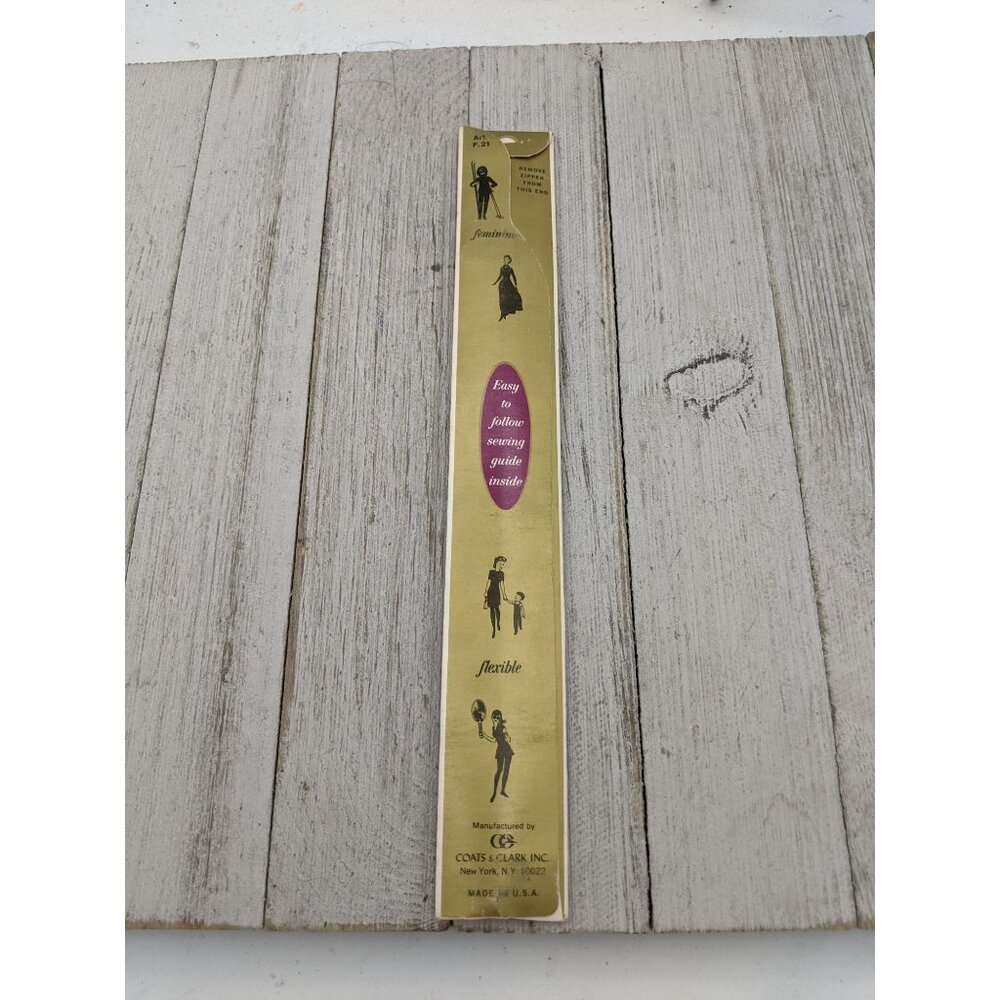 Vintage J&P Coats Skirt or Neck Metal Zipper 9" Blue 4 - Picture 4 of 4